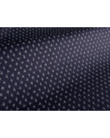 Tela japonesa. Motivo tipo kasuri sobre azul navy