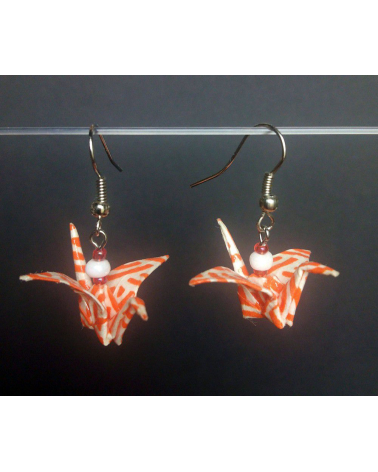Pendientes grullas de origami