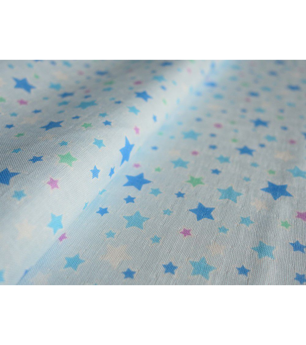 Tela japonesa. Estrellas azules sobre fondo azul
