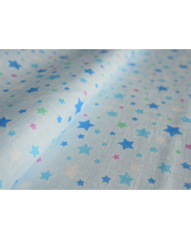 Tela japonesa. Estrellas azules sobre fondo azul