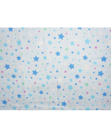 Tela japonesa. Estrellas azules sobre fondo azul