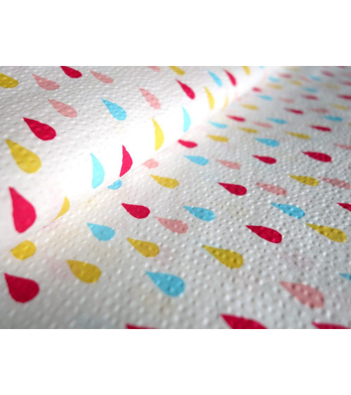 Tela japonesa. Gotas de colores