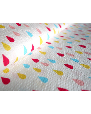 Tela japonesa. Gotas de colores