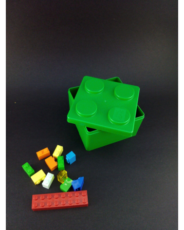 Bento box tipo Lego pequeña verde