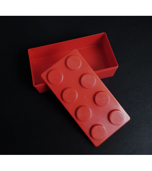 Bento box tipo Lego grande roja