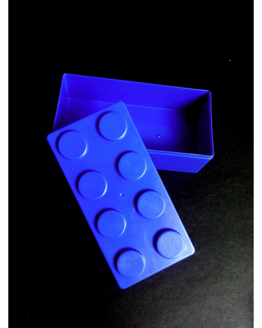 Bento box tipo Lego grande azul