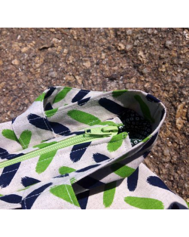 Bolso tote bag cremallera espigas verdes