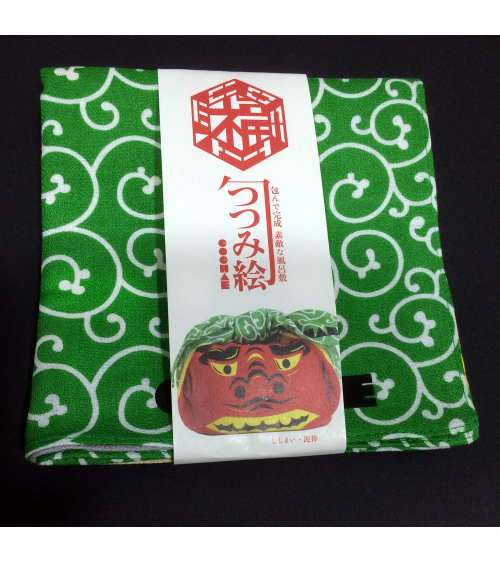 Furoshiki. Shishimai (danza del leon) & Ladrón (48 cm x 48 cm)