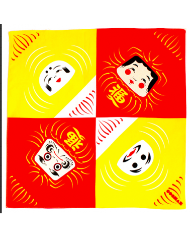 Furoshiki. Daruma (48 cm x 48 cm)