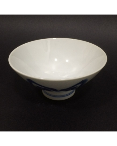 Bowl de porcelana con líneas en espiral y zig-zag