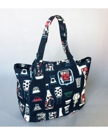 Bolso japonés XXL sake en la izakaya con cremallera
