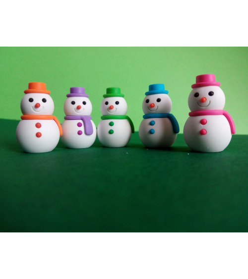 Conjunto gomas IWAKO Muñecos de Nieve
