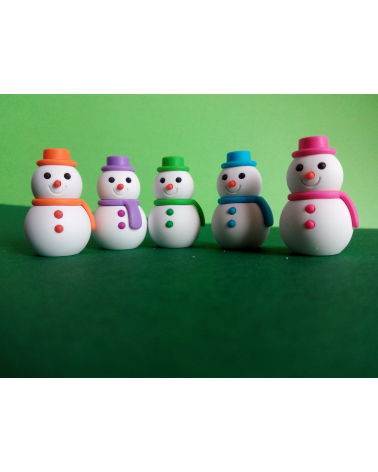 Conjunto gomas IWAKO Muñecos de Nieve