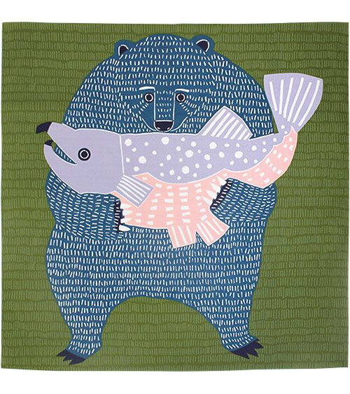 Furoshiki. Kata-kata oso salmón
