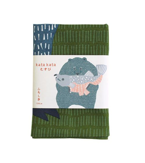 Furoshiki. Kata-kata oso salmón