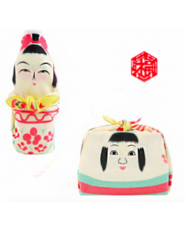 Furoshiki. Kokeshi (48 cm x 48 cm)