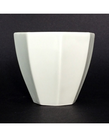 Vaso de porcelana octogonal