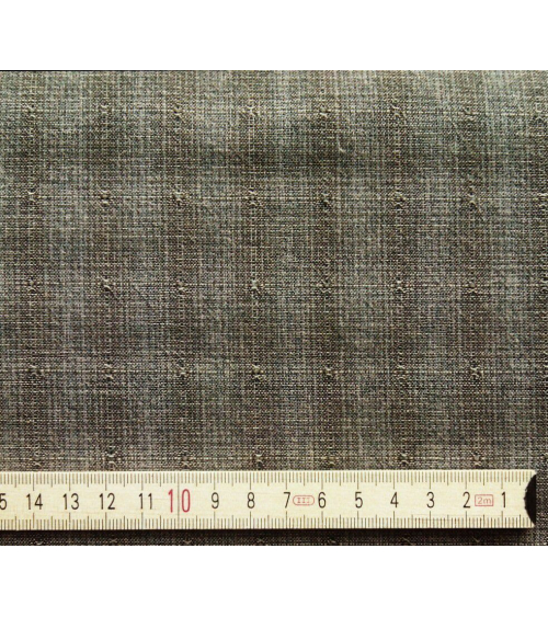 Tela japonesa. Yarn Dyed cuadros color topo