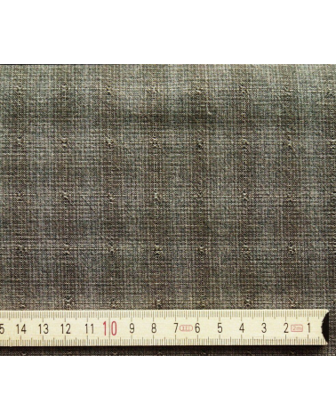 Tela japonesa. Yarn Dyed cuadros color topo