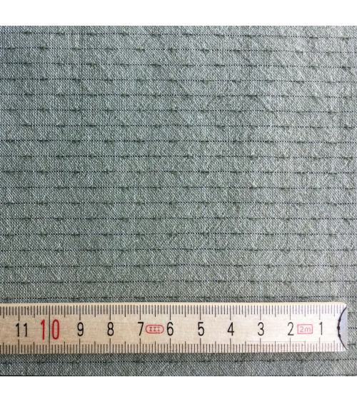 Japanese fabric Arcadian check in moss green