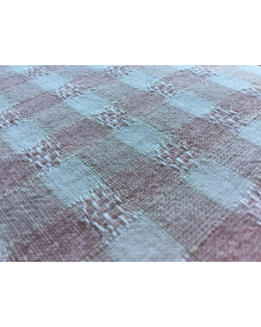 Vichy yarn dyed fabric in pink and beige