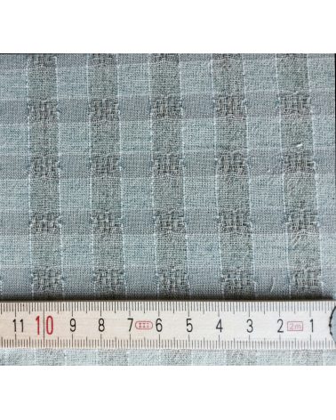 Vichy yarn dyed fabric in lichen green