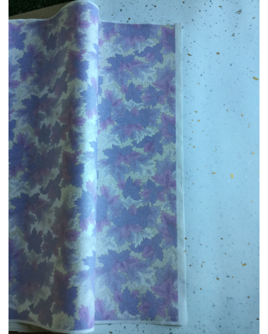 Chiyogami paper, leaves of peonies over white