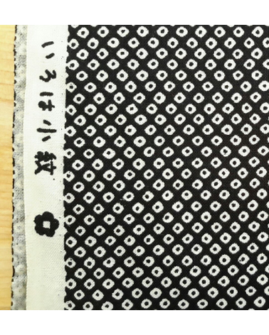 Japanese cotton fabric. Shibori black