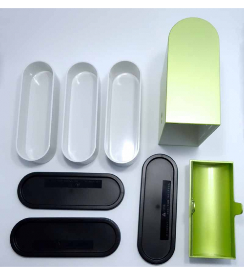 Bento box (Lunch box) compacta verde metalizada