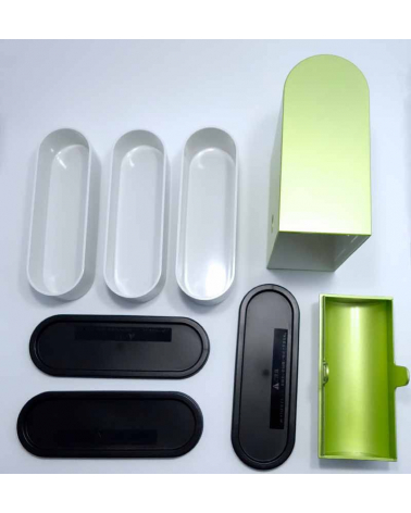 Bento box (Lunch box) compacta verde metalizada