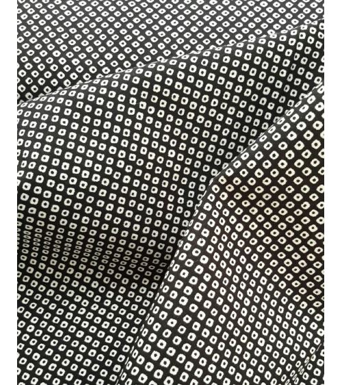 Japanese cotton fabric. Shibori black