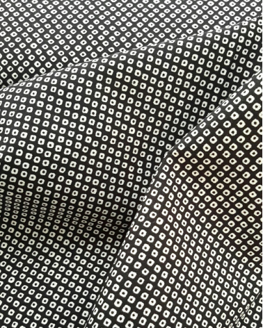 Japanese cotton fabric. Shibori black