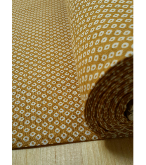 Tela japonesa. Shibori mostaza