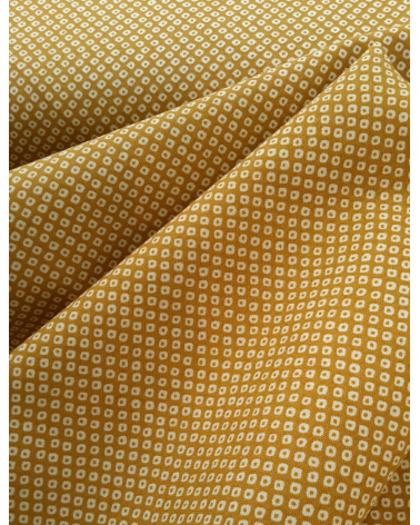 Tela japonesa. Shibori mostaza