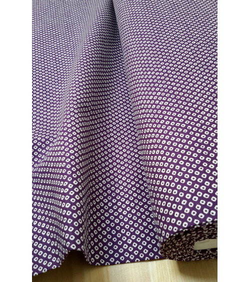 Tela japonesa. Shibori en berenjena