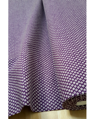 Tela japonesa. Shibori en berenjena