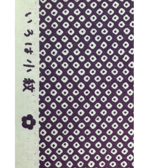 Tela japonesa. Shibori en berenjena