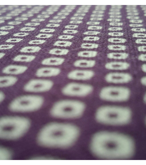 Japanese cotton fabric. Aubergine color shibori.