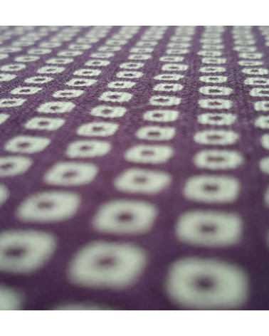 Japanese cotton fabric. Aubergine color shibori.