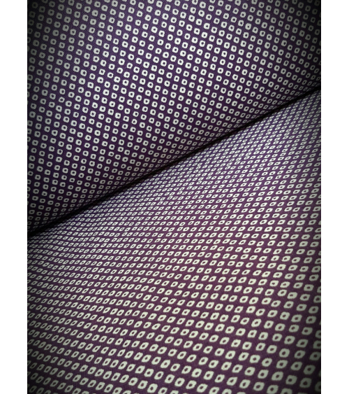 Tela japonesa. Shibori en berenjena