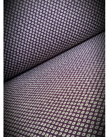 Tela japonesa. Shibori en berenjena