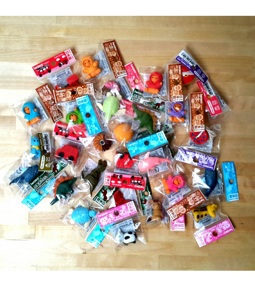 Conjunto 30 gomas IWAKO Cumpleaños. Tema infantil