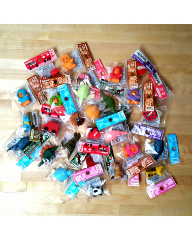 Conjunto 30 gomas IWAKO Cumpleaños. Tema infantil