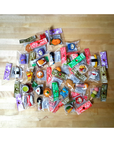 30 IWAKO erasers set. Japan theme.