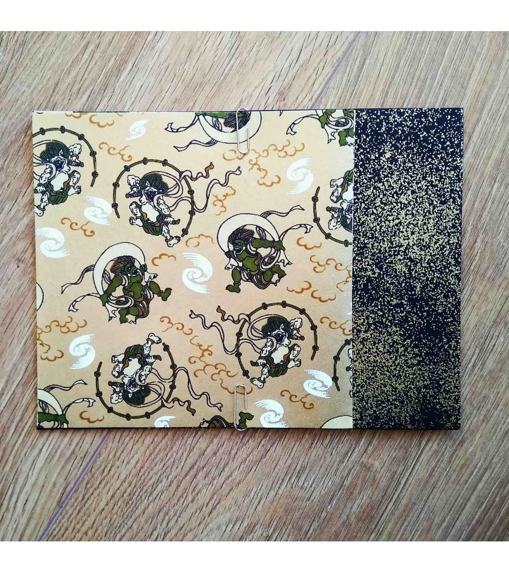 Kit papel origami 2+2 hojas. Raijin y Fujin. 15x15cm.