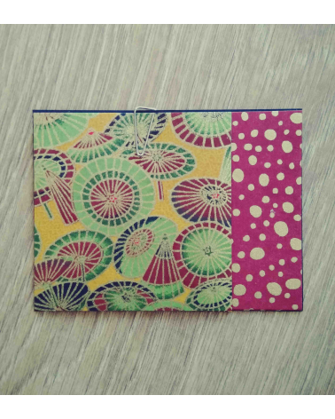 Kit papel origami 3+3 hojas. Sombrillas. 7,5x7,5cm.