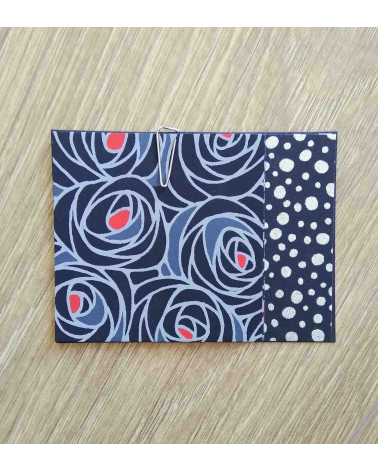 Kit papel origami 3+3 hojas. Rosas negras. 7,5x7,5cm.