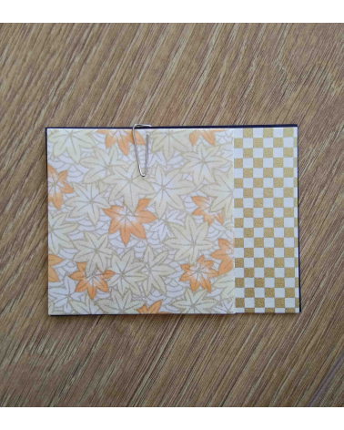 Kit papel origami 3+3 hojas. Hojas de arce. 7,5x7,5cm.