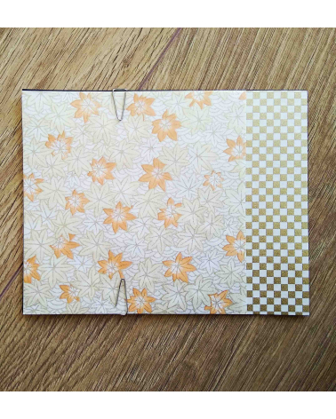 Kit papel origami 2+2 hojas. Hojas de arce. 13x13cm.
