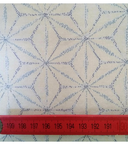 Asanoha pattern over off-white